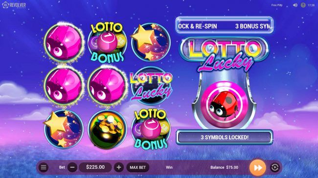 Respin activated when three or more reel symbols match the Lucky Lotto symbol
