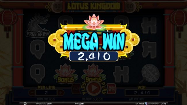 Total bonus payout 2410 coins