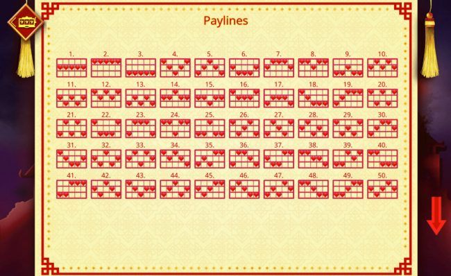 Paylines 1-50