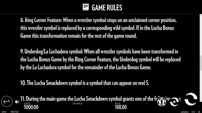 General Game Rules - Ring Corner Feature - Underdog Symbol and Lucha Smackdown Symbol