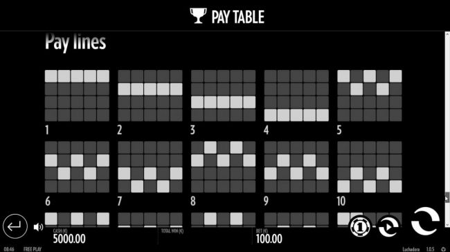 Payline Diagrams 1-10