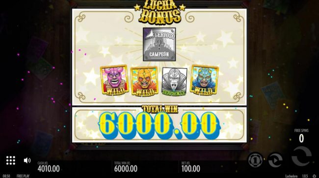 Total free spins payout 600.000
