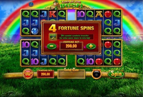 4 Fortune Spins - All special symboilstransfer for even more ways to win big! Your bet is increased when playing the Fortune Spins option.