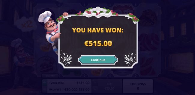 Total free spins bonus payout 515 credits