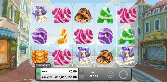 Three scatters triggers free spins feature