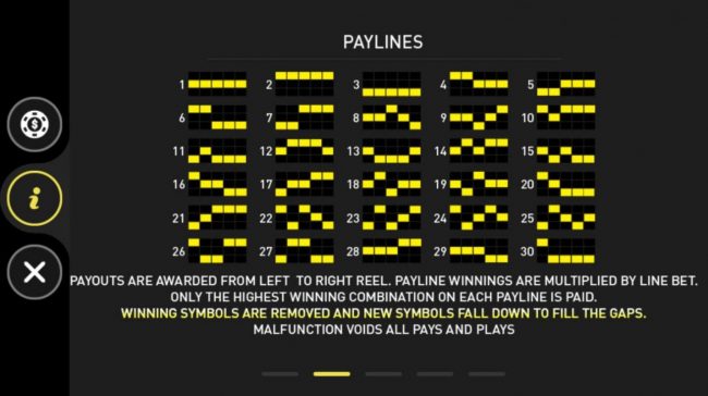 Paylines 1-30