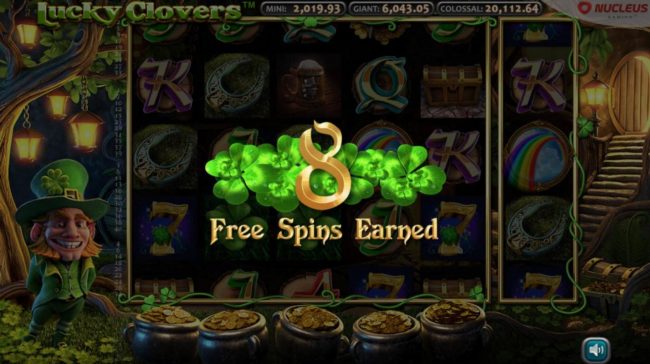 8 Free Spins Earned