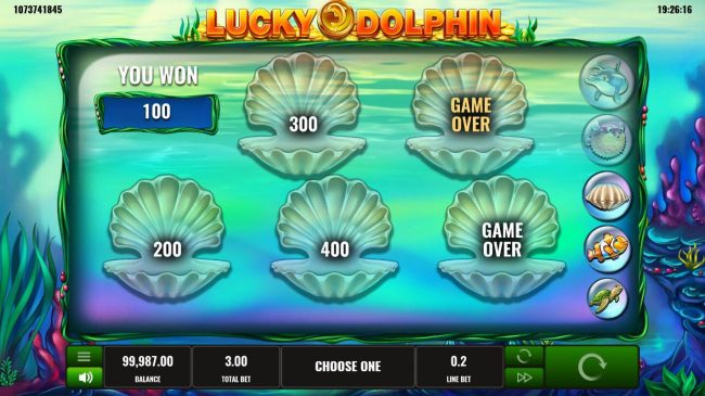 Bonus game ends when a game over is revealed