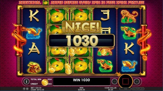 Another big win awarded during the free spins feature.