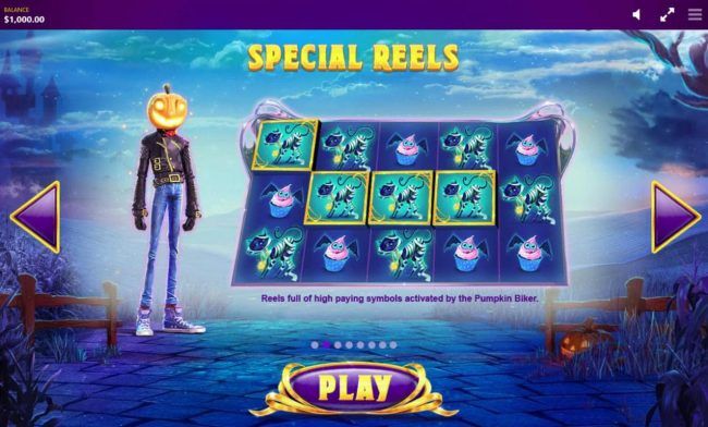 Special Reels - Reels full of high paying symbols activated by the Pumpkin Biker