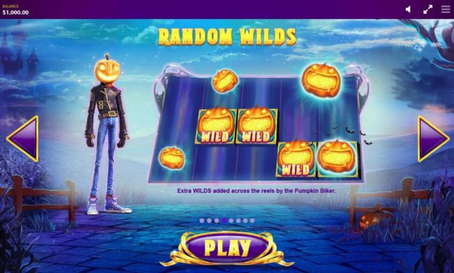 Random Wilds - Extra wilds added across the reels by the Pumpkin Rider.