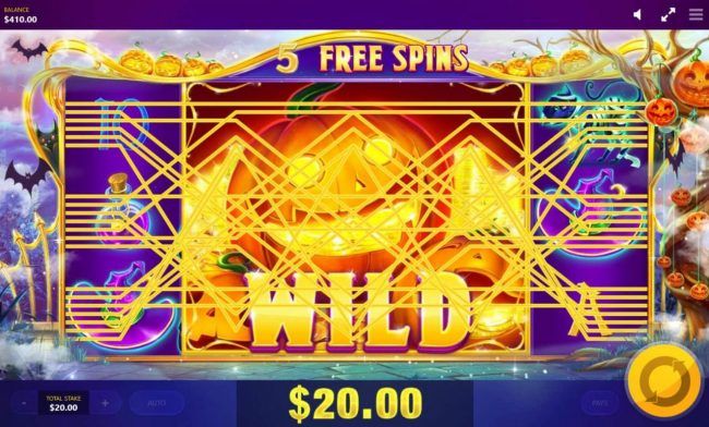 Mega Wild triggers multiple winning paylines during the free spins feature.