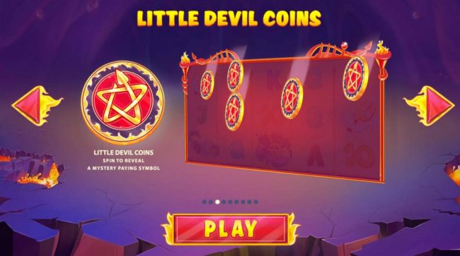Little Devil Coins spin to reveal a mystery symbol