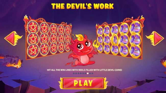 The Devils Work - Hot all the win lines with reels filled with Little Devil coins