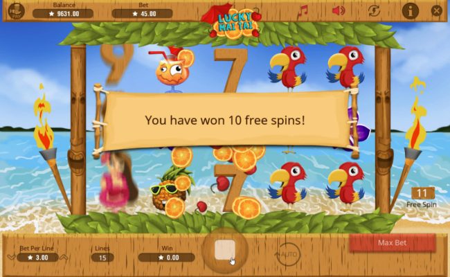 Free spins can be re-triggered during the free spins feature