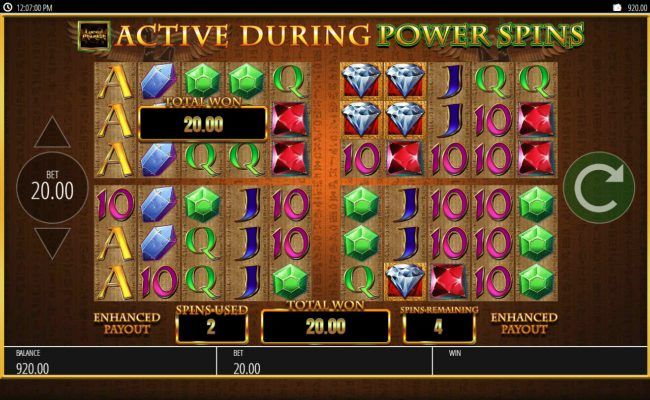 Power Spins Game Board