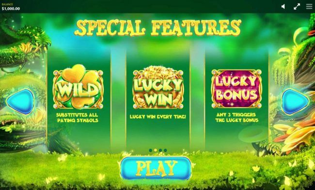 Shamrock Wild, Lucky Win and Lucky Bonus Symbols
