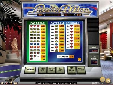 slot game symbols paytable