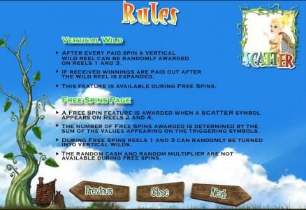 Vertical Wild and Free Spins Page Rules