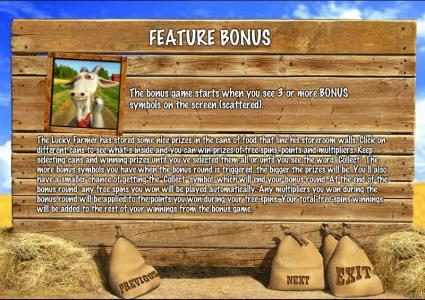 feature bonus rules