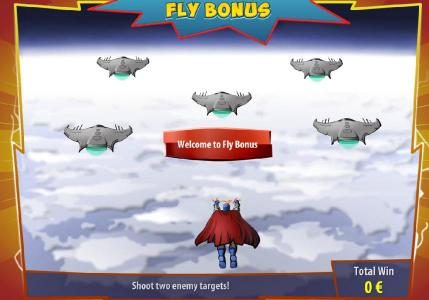 bonus game feature game board - shoot two enemy targets to win prize awards