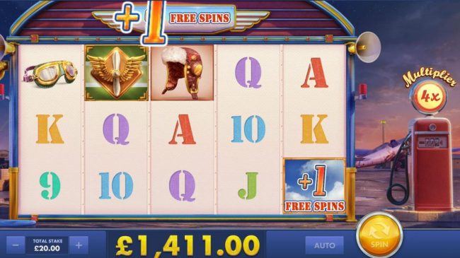 Earn extra free games when the +1 Free Spins symbol appears on the reels.