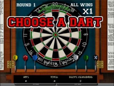 choose a dart to win a prize