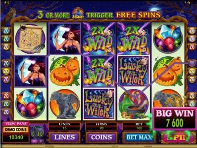 2x wild symbols lead to a 7600 credit big win