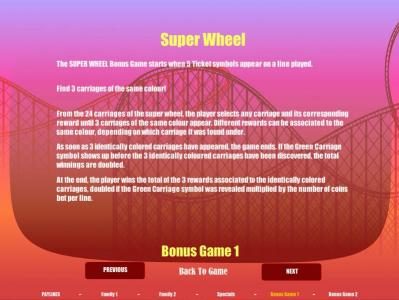 Super Wheel bonus game rules