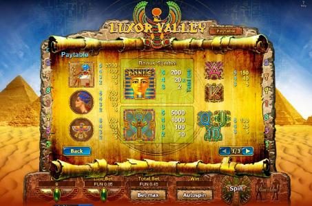 slot game symbols paytable, offering a 5000 coin max payout