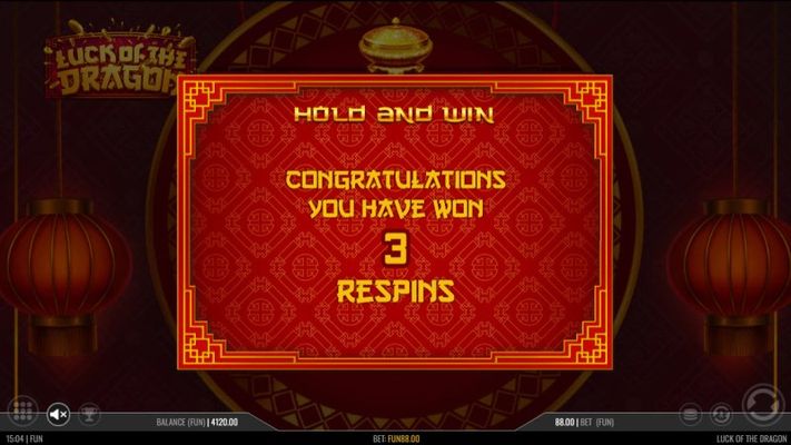 3 Free Spins Awarded