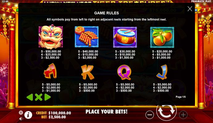 Paytable