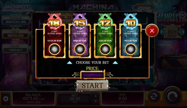 You can purchase a free spins bonus