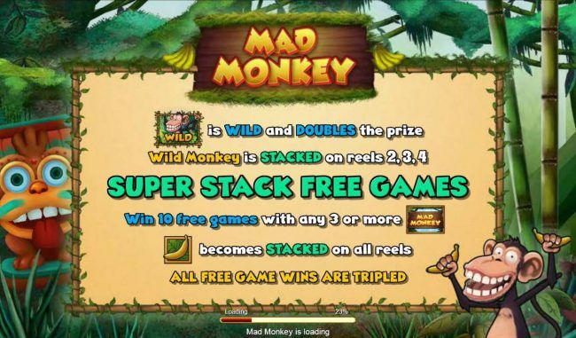 Game features include: Wild Multiplier, Stacked Wilds, Free Games and all Prizes Tripled during Free Games Feature
