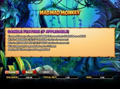 gamble feature rules (if applicable)