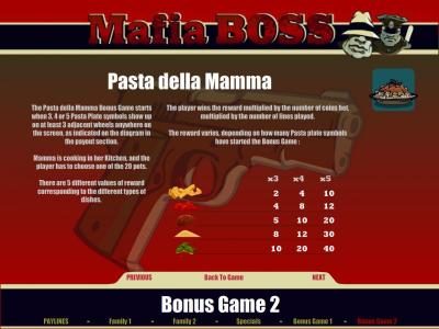 pasta della mamma payout table and rules