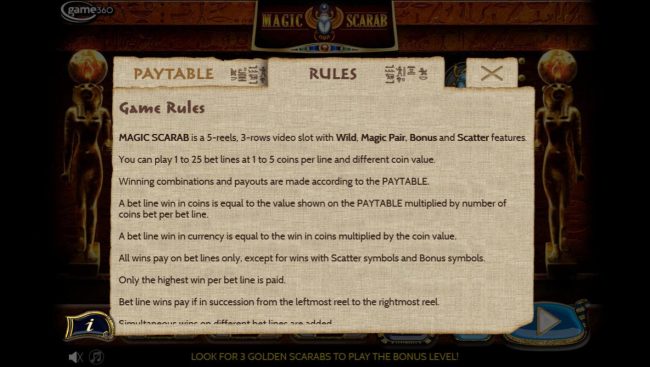 General Game Rules - The theoretical average return to player (RTP) is 95.20%.