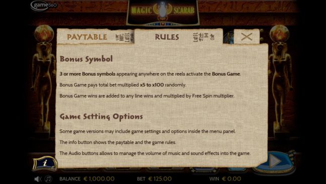 Bonus Game Rules
