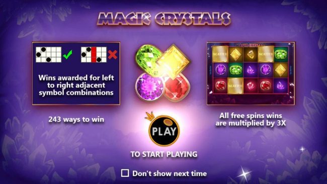 game features 243 ways to win and all free spins are multiplied by 3x.