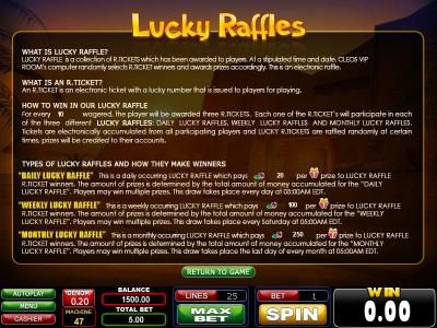 lucky raffles game rules