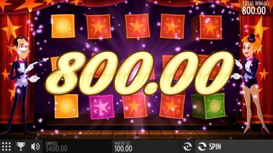 An 800.00 super win paid out