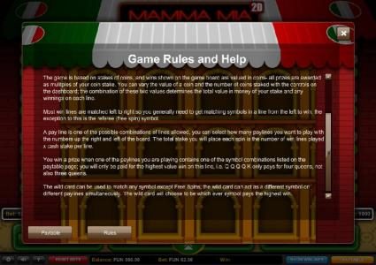 Game Rules and Help - Part 2