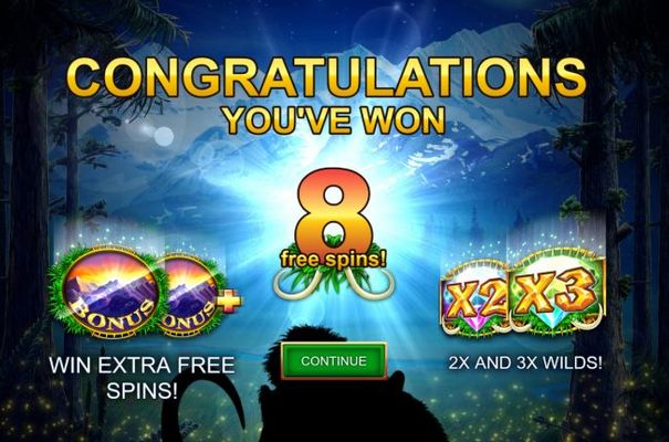 8 Free Spins Awarded