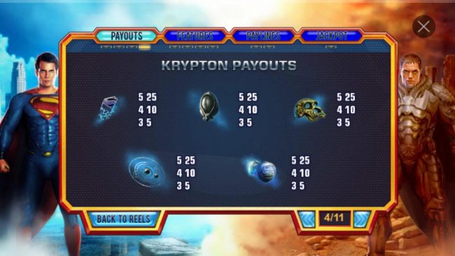 Krypton Low Value Symbol Payouts