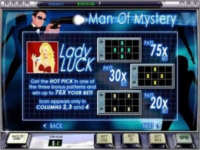 how to play lucky lady bonus feature