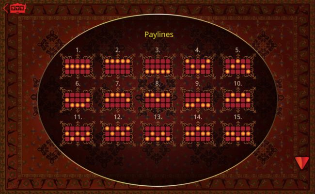 Paylines 1-15