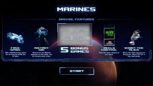 special features - 5 bonus games