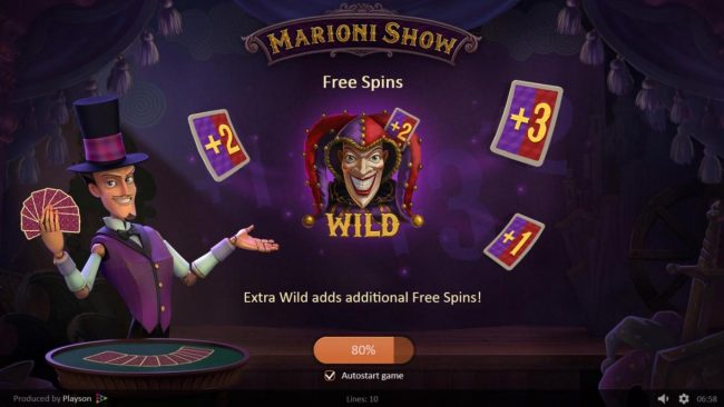 Game features include: Free Spins and Extra Wilds