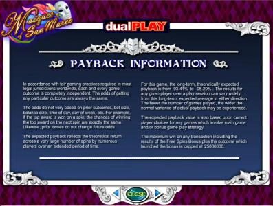 payback information