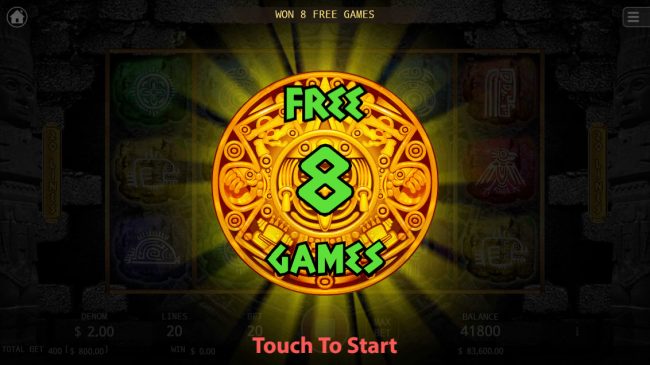 8 Free Spins Awarded